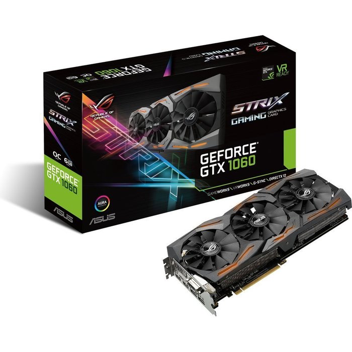 Videokarte Videokarte Asus GeForce GTX1060 6GB ROG Strix OC (STRIX-GTX1060-O6G-GAMING)