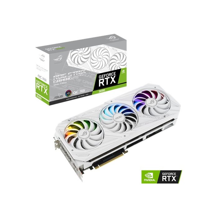 Videokarte ASUS Rog Strix GeForce RTX 3090 White OC