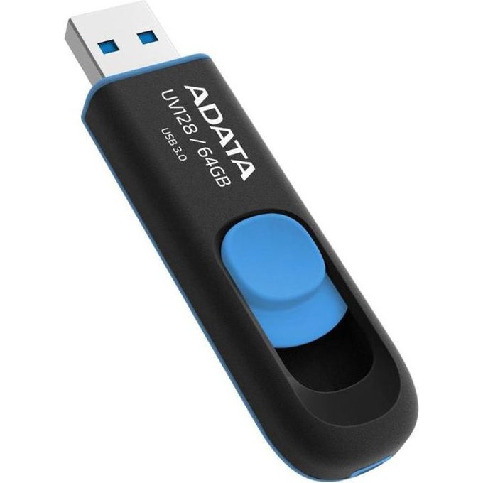 Adata Dashdrive UV128 64GB Black/Blue USB3.0