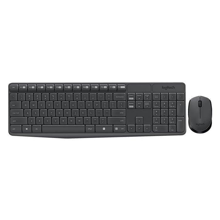 Klaviatūra Logitech Wireless Keyboard/Mouse Combo MK235 Grey ENG/RU