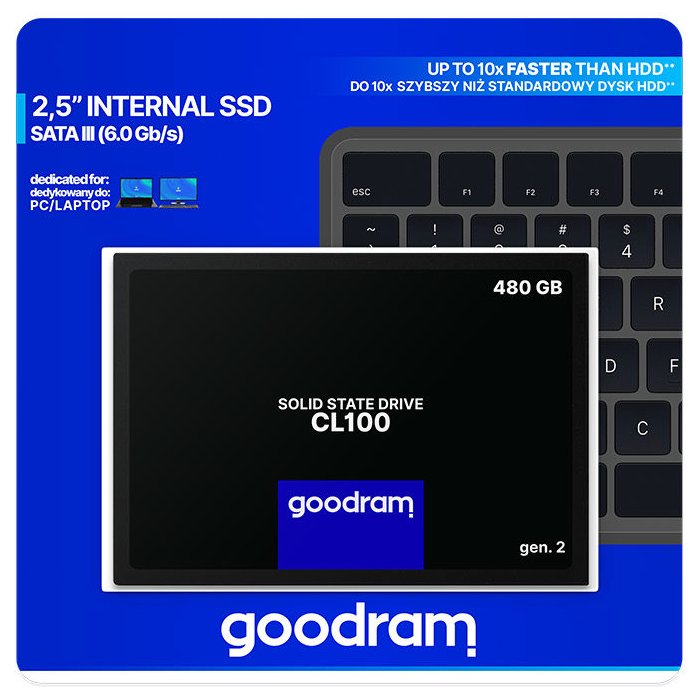 Iekšējais cietais disks Goodram SSDPR-CL100-480-G2