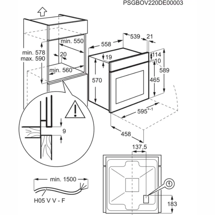 Cepeškrāsns Electrolux EOF3H00BX