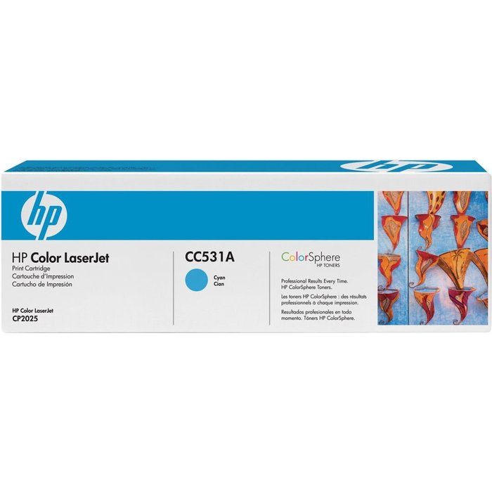 Printeru izejmateriāli HP 304A Cyan Original LaserJet Toner Cartridge CC531AC