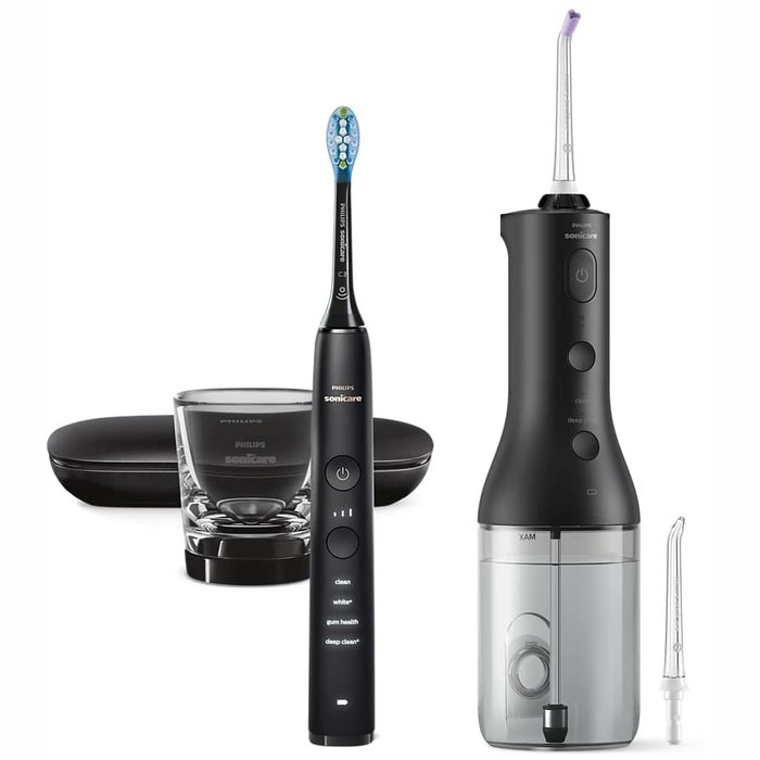 Elektriskās zobu birstes Philips Sonicare Cordless Power Flosser DiamondClean 9000 HX3886/43