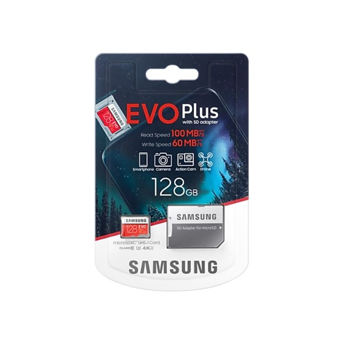 Samsung EVO Plus 128GB microSD + adapter