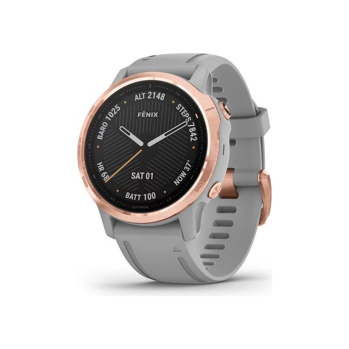 Garmin Fenix 6S Sapphire Rose gold with Gray Band