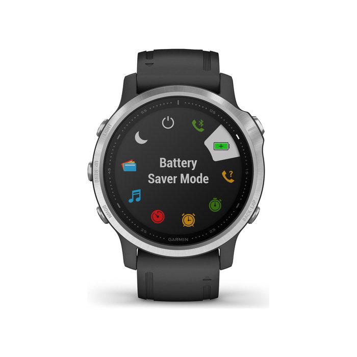 Viedpulksteņi Garmin Fenix 6S Silver with black band