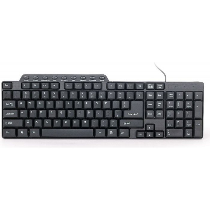 Klaviatūra Gembird Multimedia Keyboard ENG Black