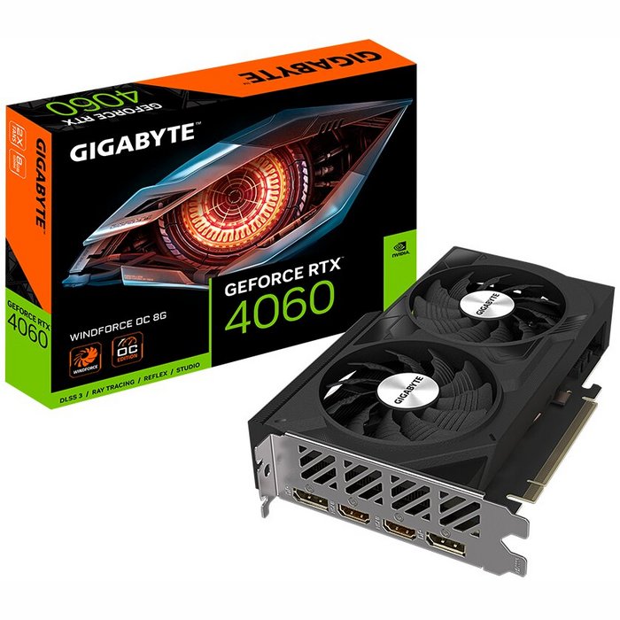 Videokarte Gigabyte GeForce RTX 4060 WindForce OC 8GB
