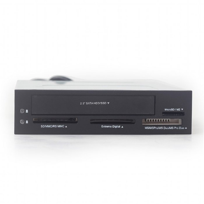 Atmiņas karšu lasītājs Gembird Internal USB card reader/writer with SATA port Black