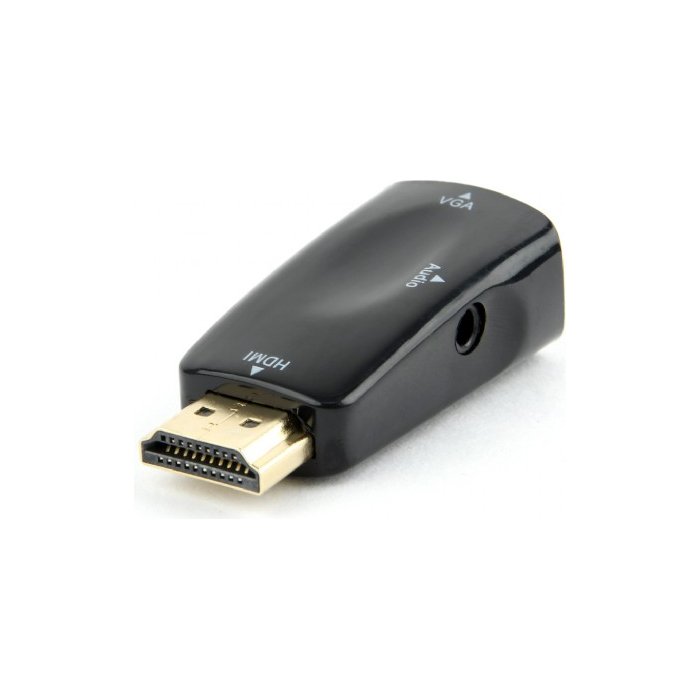 Gembird HDMI to VGA and audio adapter Single port Black