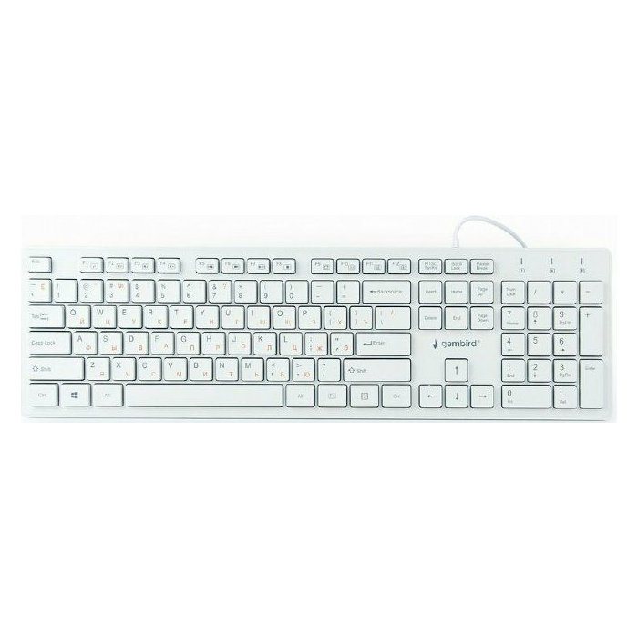 Klaviatūra Klaviatūra Gembird KB-MCH-03 Multimedia Keyboard RUS White
