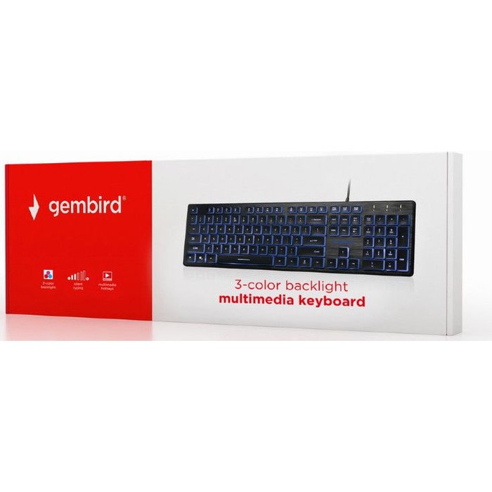 Klaviatūra Gembird UML3-01 Multimedia Keyboard US Black