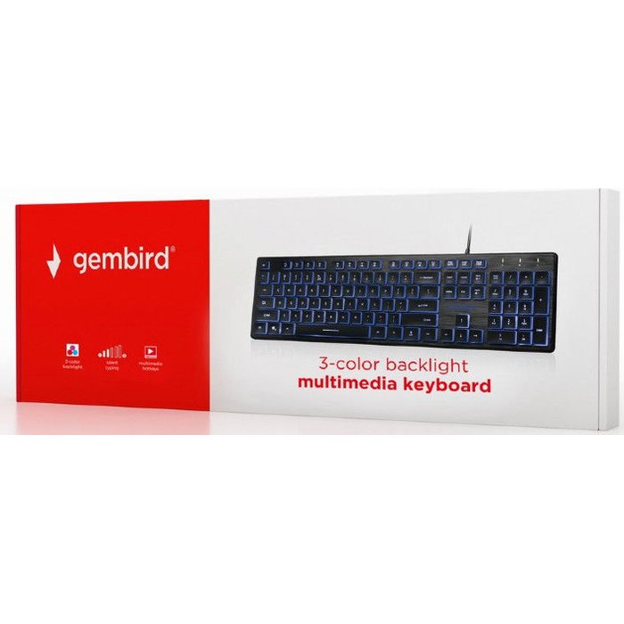 Клавиатура Gembird UML3-01 Multimedia Keyboard RU Black