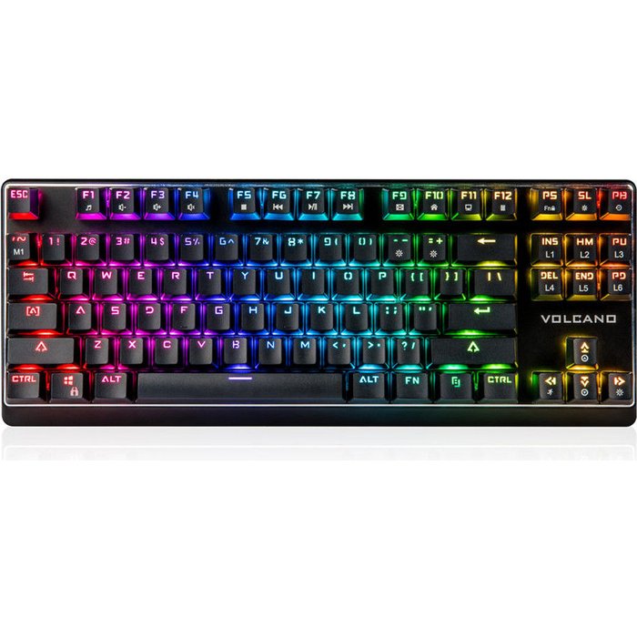 Klaviatūras Modecom Volcano Lanparty RGB Gaming Keyboard ENG