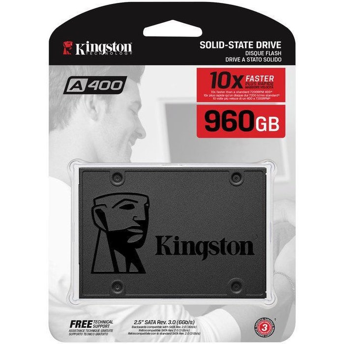 Iekšējais cietais disks Kingston A400 960GB