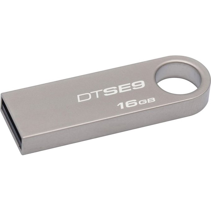 USB zibatmiņa USB zibatmiņa Kingston DataTraveler SE9 16 GB, USB 2.0, Silver