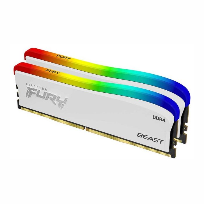 Operatīvā atmiņa (RAM) Kingston Fury Beast White RGB 16GB 3200MHz DDR4 KF432C16BWAK2/16