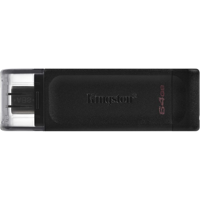 Ārējie datu nesēji Kingston DataTraveler USB-C 64 GB Black