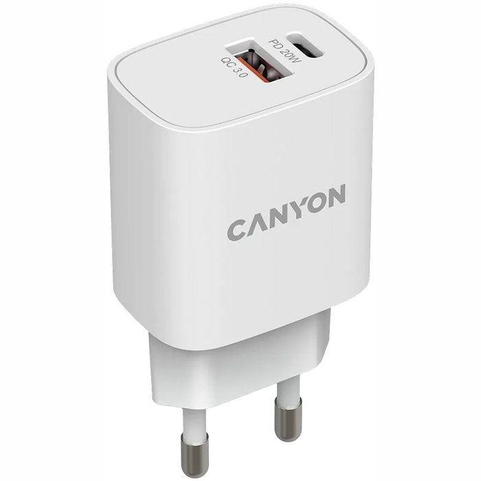 Canyon Fast Charging PD & QC 3.0 Wall Adapter H-20-04