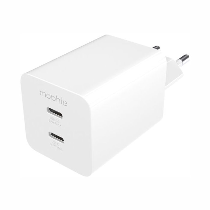 Mophie Essentials Power Adapter Dual USB-C PD 50W White EU