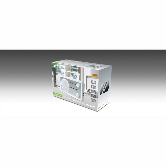 Muse Portable Radio White M-06SW