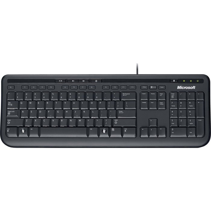 Klaviatūra Klaviatūra Microsoft 600 Wired Keyboard EN Black