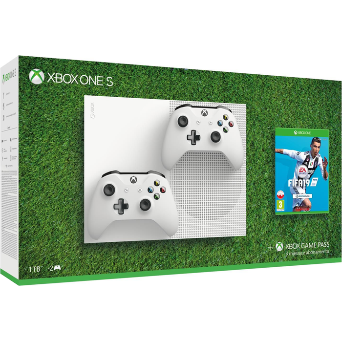 Spēļu konsole Spēļu konsole Microsoft Xbox One S 1TB + 2nd controller + FIFA 19