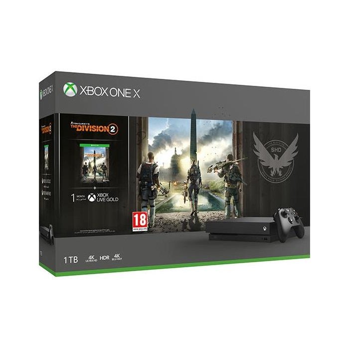 Spēļu konsole Spēļu konsole Microsoft Xbox One X 1TB Black + Tom Clancy