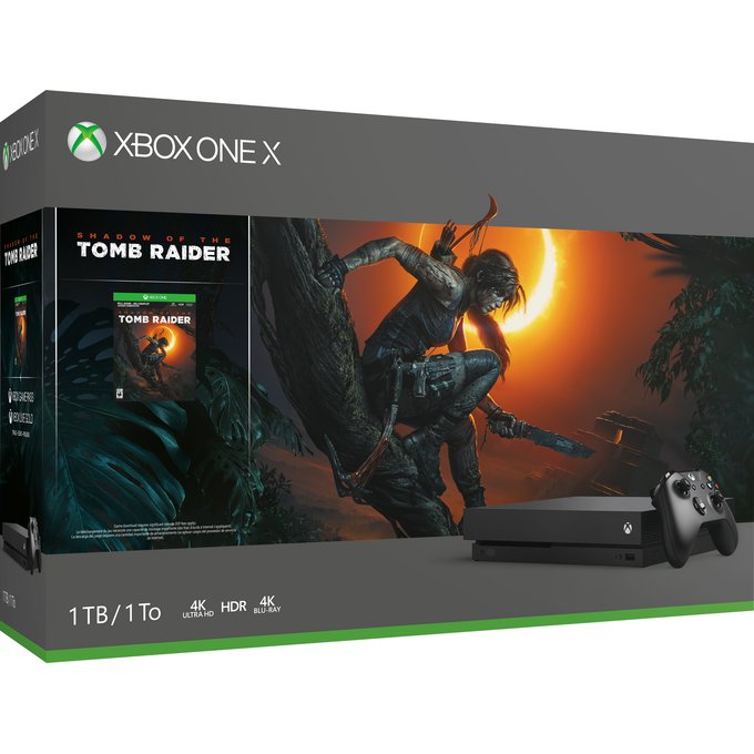 Spēļu konsole Spēļu konsole Microsoft Xbox One X 1TB + Shadow of the Tomb Raider