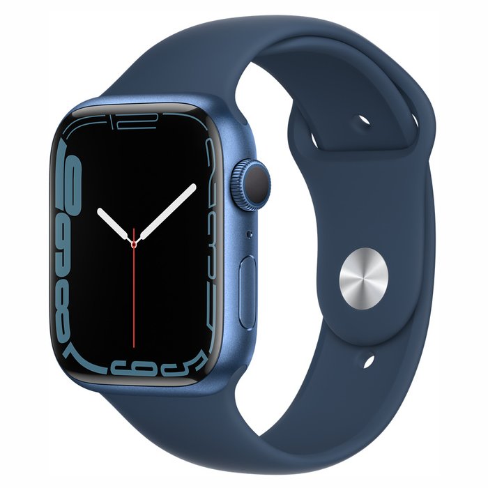 Apple Watch Series 7 GPS + Cellular 45mm Blue Aluminium Case with Abyss Blue Sport Band