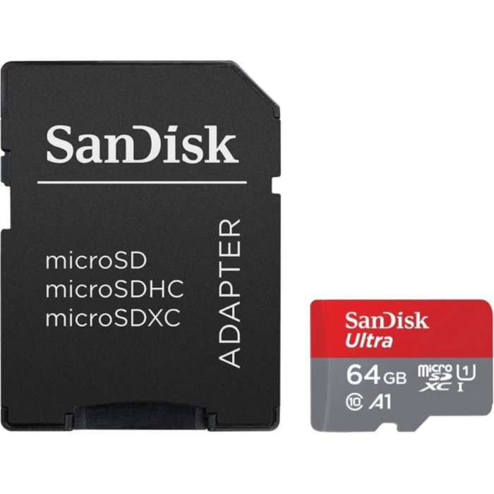 Sandisk Micro SDXC 64GB Class 10 + Adapter