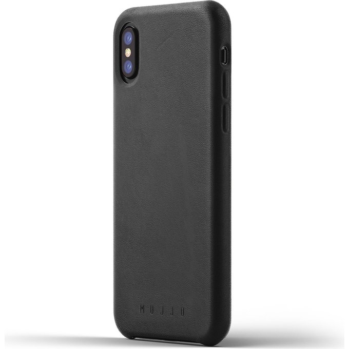 Mujjo Leather Case iPhone X, Black