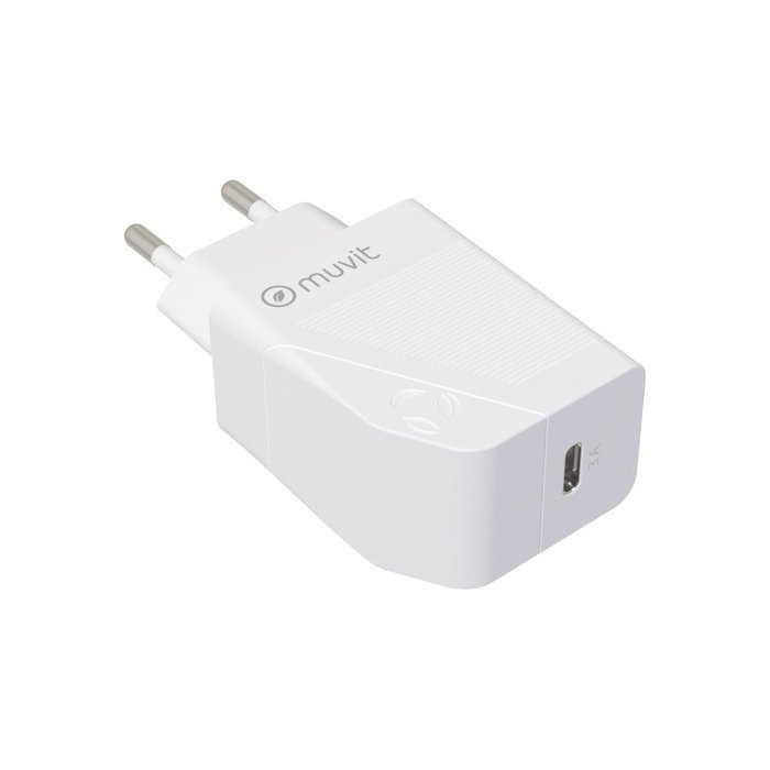 Muvit Travel Charger PD 20W + Type-C Lightning White