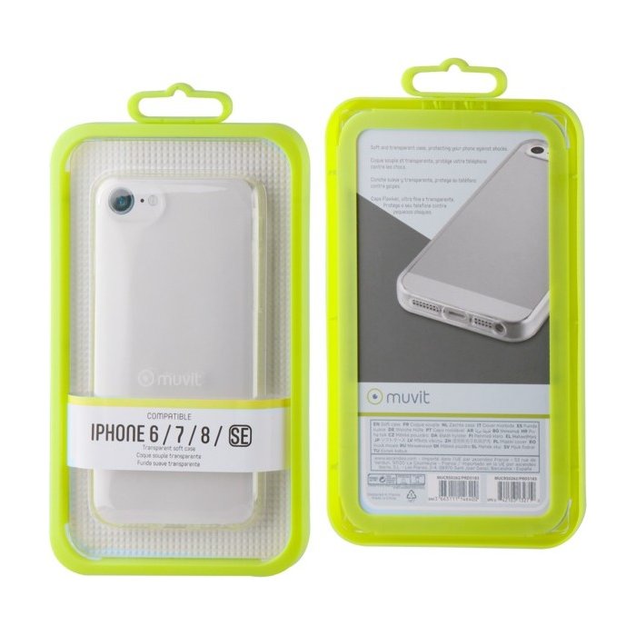 Apple iPhone 6/6s/7/8/SE 2020 Crystal Soft Cover By Muvit Transparent