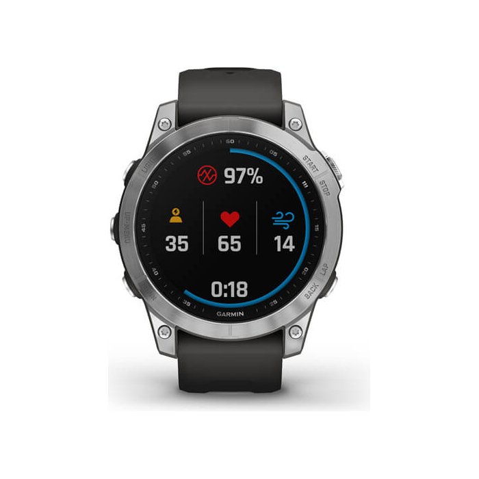 Garmin Fenix 7 Silver with Grphte Band