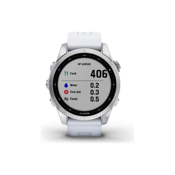 Garmin Fenix 7S Silver with Whitestone Band