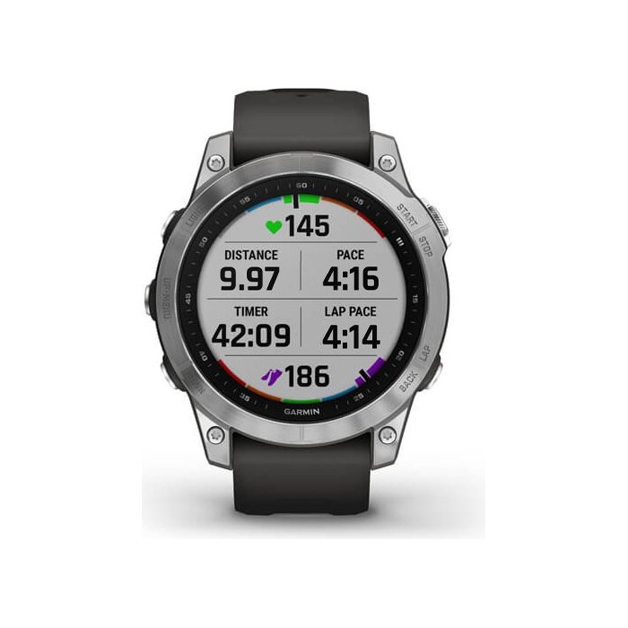 Garmin Fenix 7 Silver with Grphte Band
