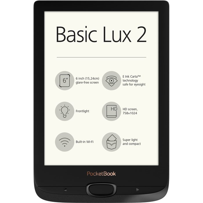 E-grāmatu lasītājs PocketBook Basic Lux 2 Black