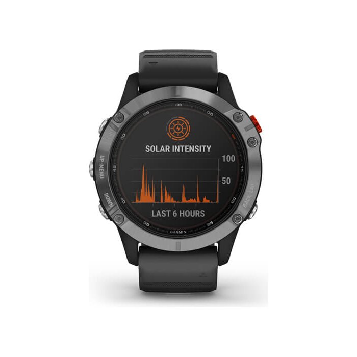 Garmin Fenix 6 Solar Silver with black band