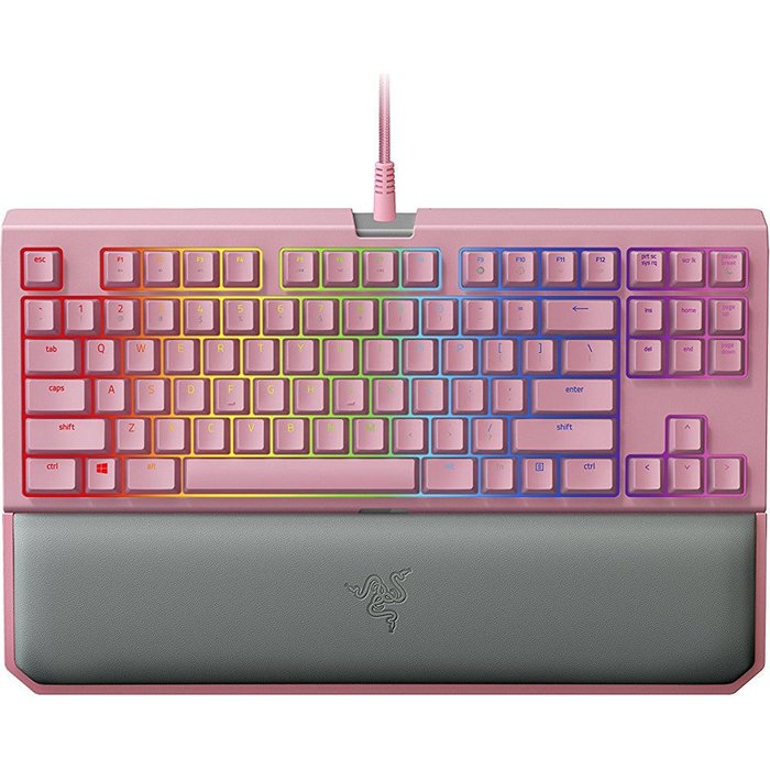Klaviatūras Razer BlackWidow Tournament Edition Chroma V2 Pink