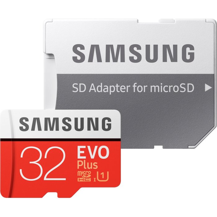 Atmiņas karte Samsung EVO Plus MicroSD 32GB + SD adapter