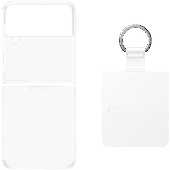 Samsung Galaxy Flip4 caurspīdīgs vāciņš ar gredzenu