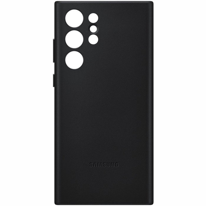 Samsung Galaxy S22 Ultra Leather Cover Black