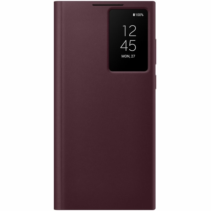 Samsung Galaxy S22 Ultra Smart Clear View Cover Burgundy