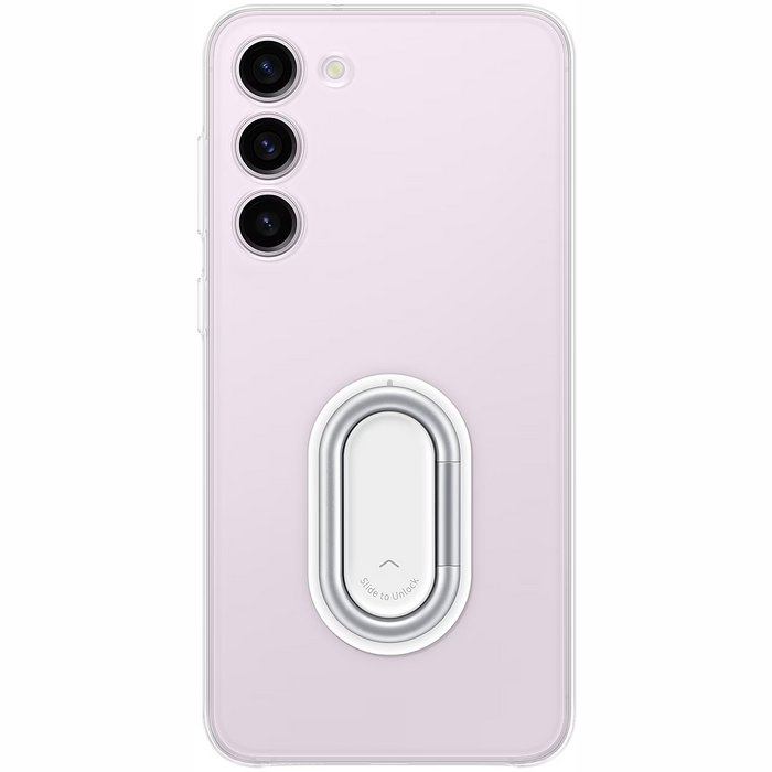 Telefona vāciņi un maciņi Samsung Galaxy S23+ caurspīdīgs vāciņš ar modulāra aksesuāra ietvaru