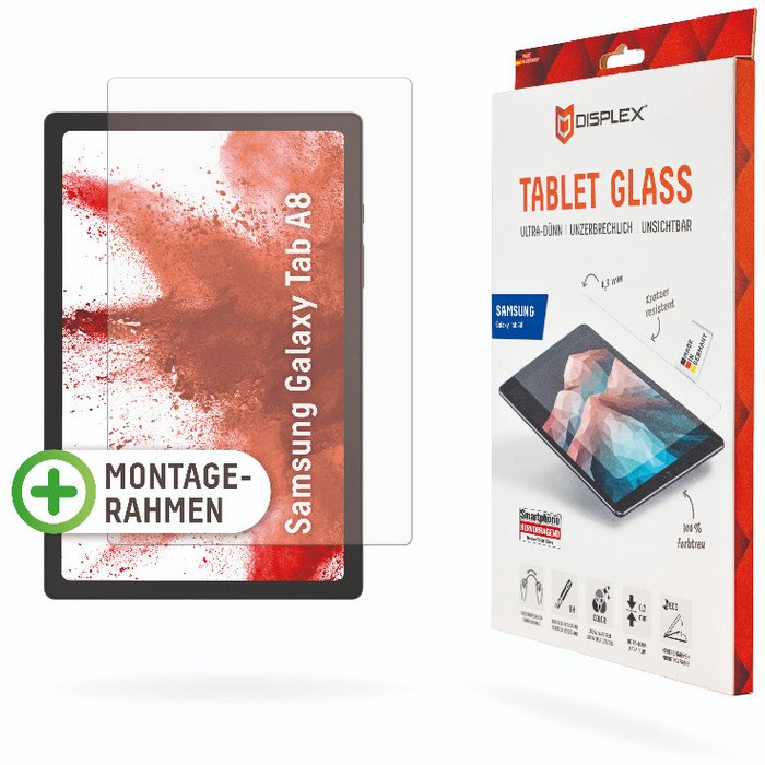 Samsung Galaxy Tab A8 10.5'' Tablet Glass By Displex Transparent