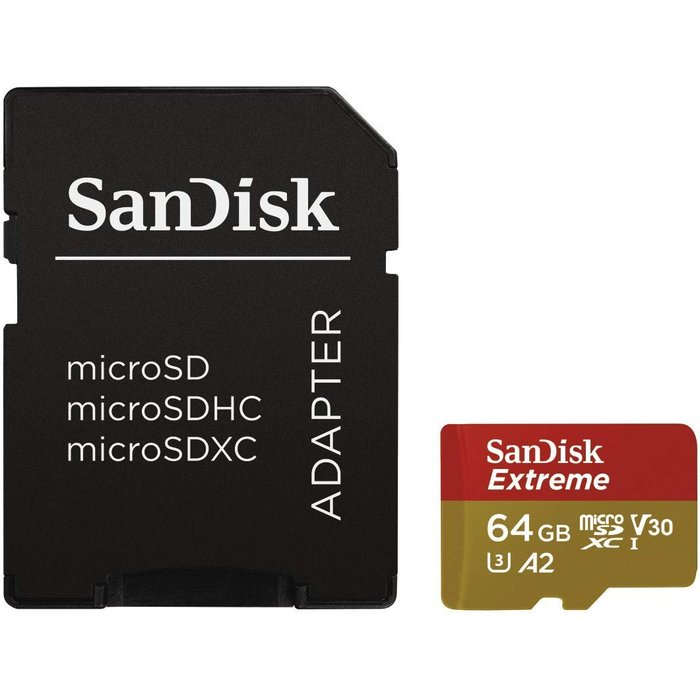 Atmiņas karte Sandisk SDXC 64GB Extreme W/Adapter