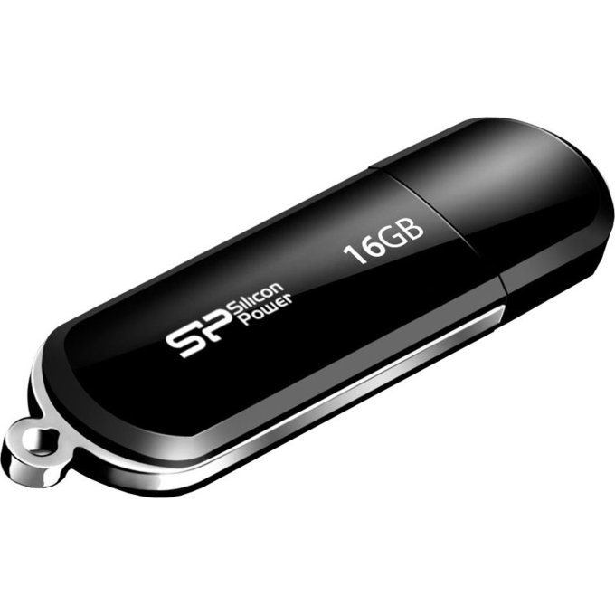 USB zibatmiņa USB zibatmiņa Silicon Power LuxMini 322 16 GB, USB 2.0, Black