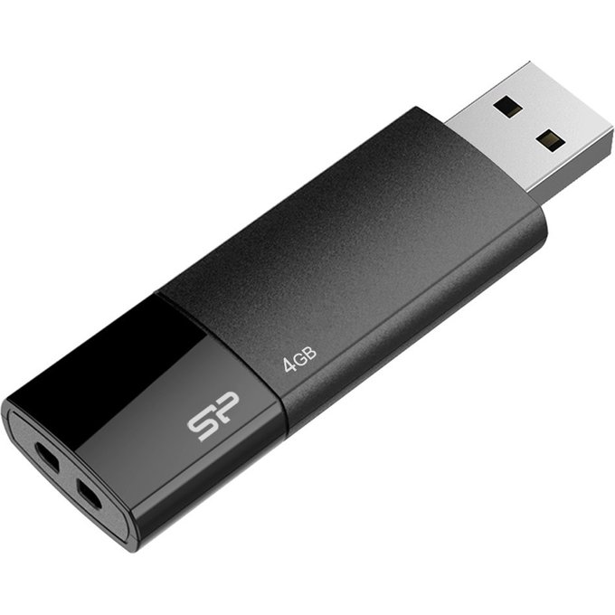 USB zibatmiņa Silicon Power Ultima U05, 4 GB, USB 2.0, Black